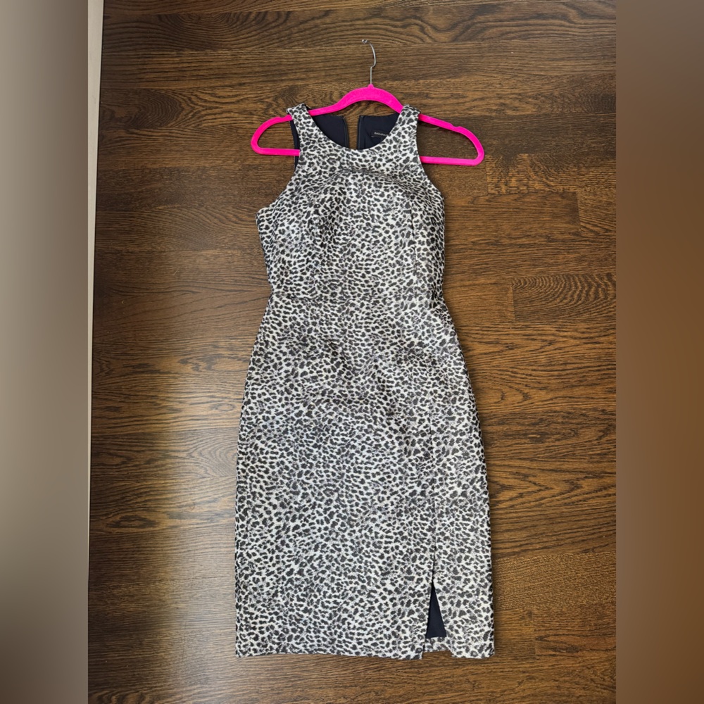 Banana Republic Black and White Sheath Midi Dress